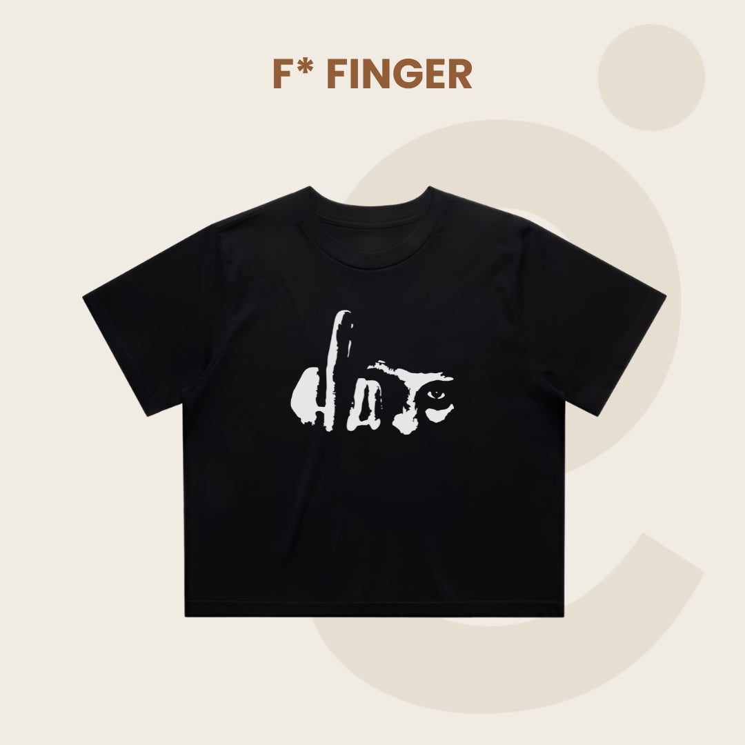 F* Finger Crop Top